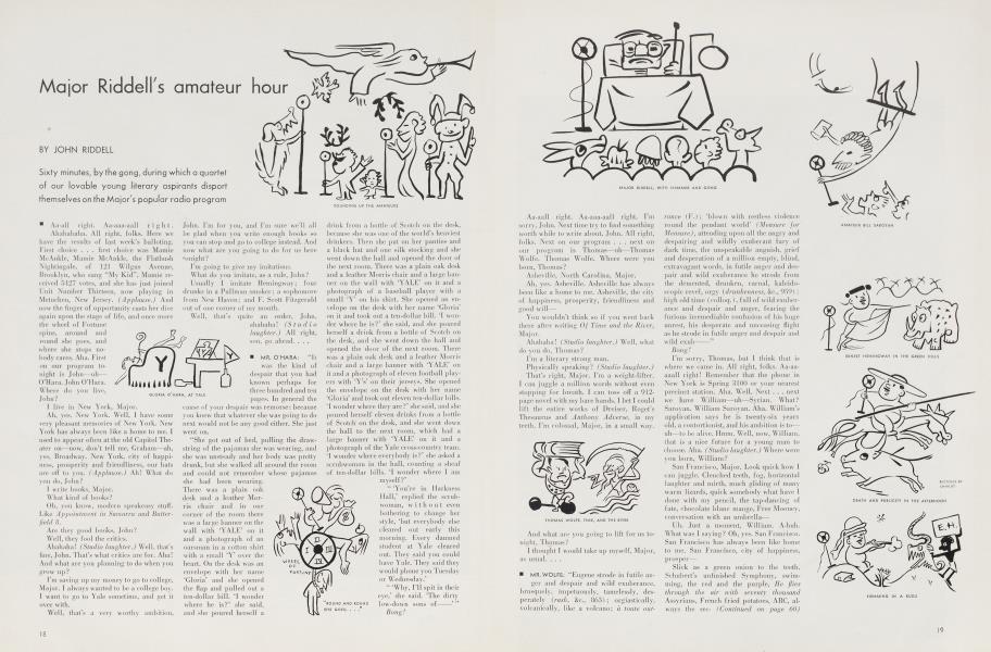 Major Riddell's amateur hour | Vanity Fair | January 1936