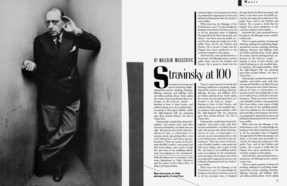 Stravinsky at 100 | Vanity Fair | January 1982