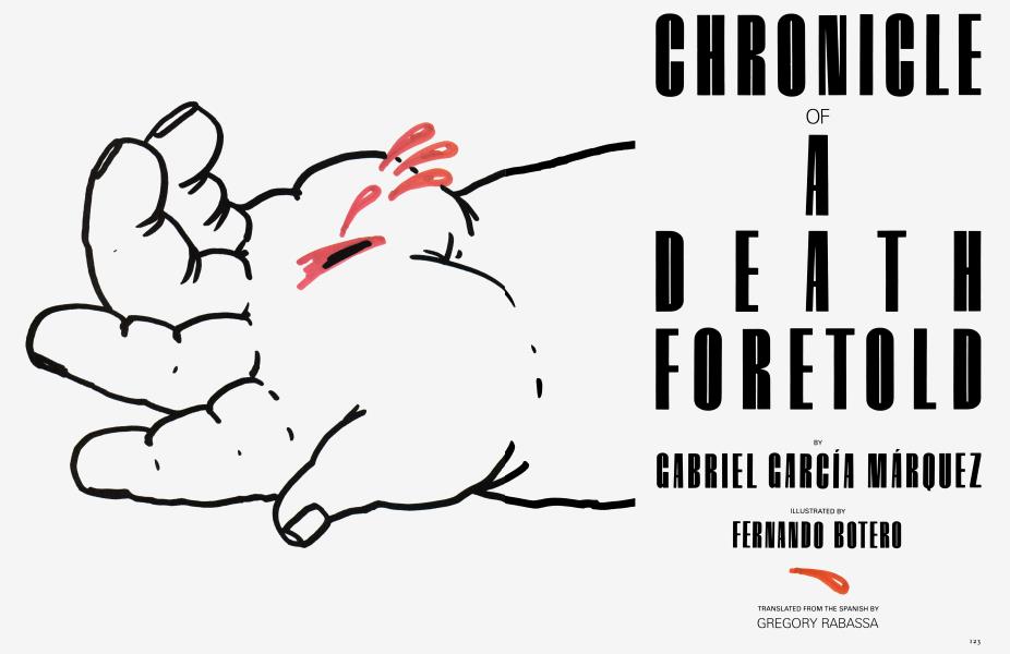 CHRONICLE OF A DEATH FORETOLD | Vanity Fair | March 1983
