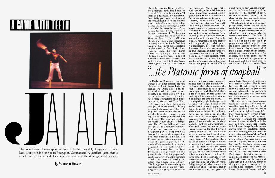A GAME WITH TEETH JAI ALAI | Vanity Fair | July 1983