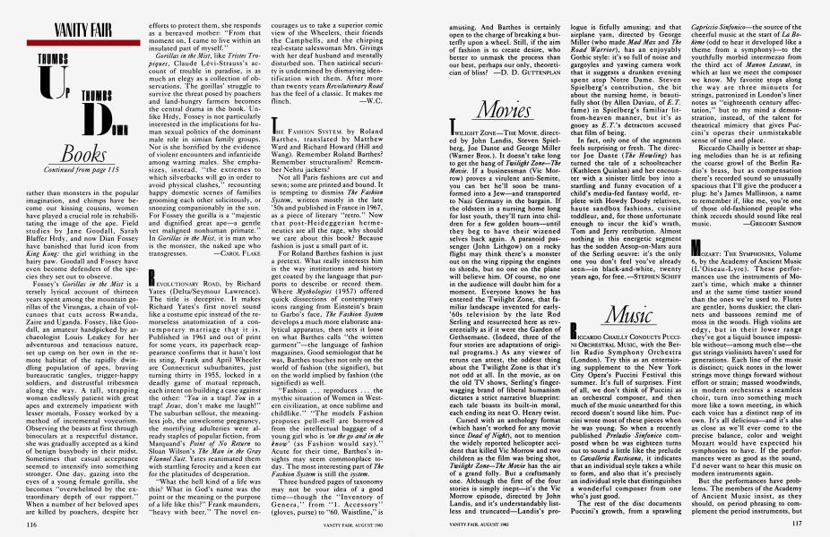 Music | Vanity Fair | August 1983
