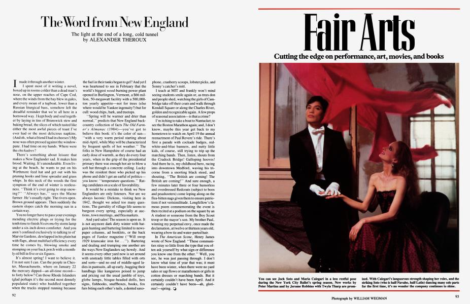 The World from New England | Vanity Fair | April 1984