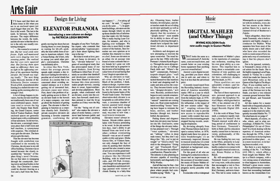 DIGITAL MAHLER (and Other Things) | Vanity Fair | July 1984