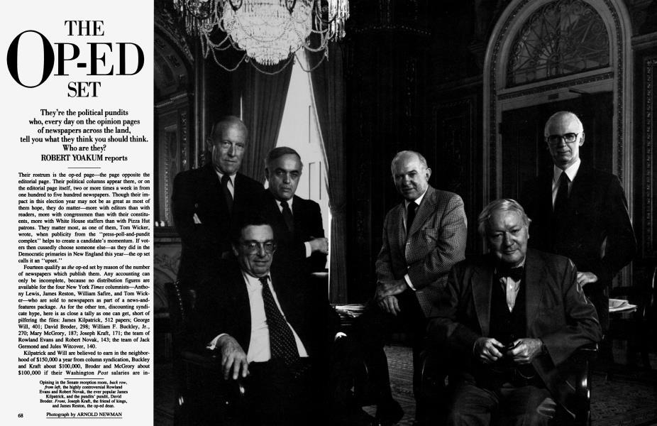 THE OP-ED SET | Vanity Fair | September 1984
