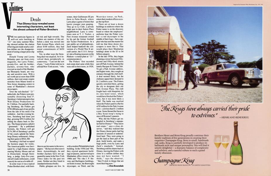 Deals | Vanity Fair | October 1984