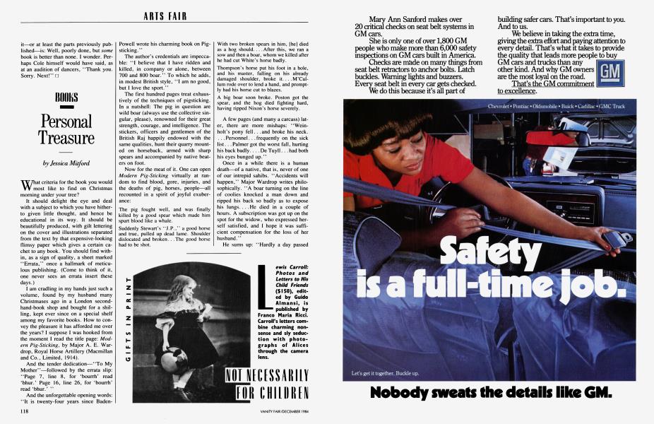 Personal Treasure | Vanity Fair | December 1984
