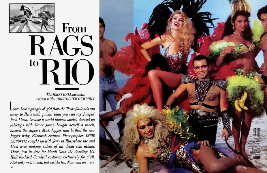 From RAGS to RIO | Vanity Fair | March 1985