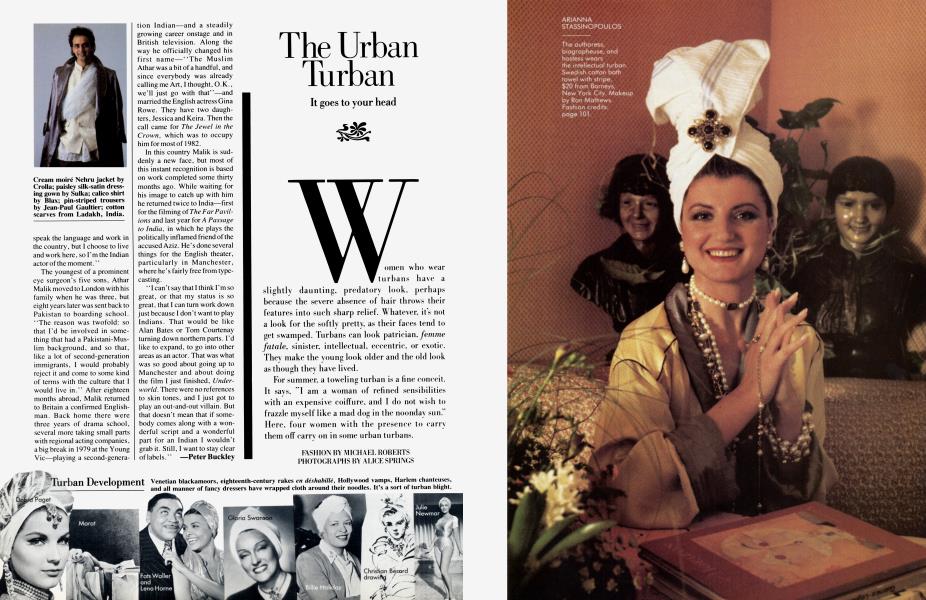 The Urban Turban | Vanity Fair | April 1985