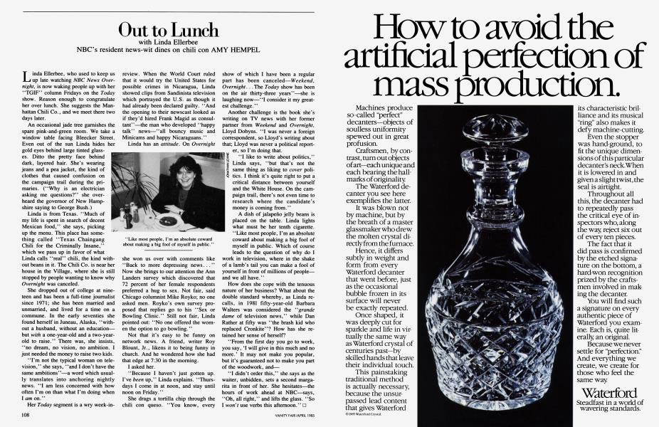 Out to Lunch | Vanity Fair | April 1985