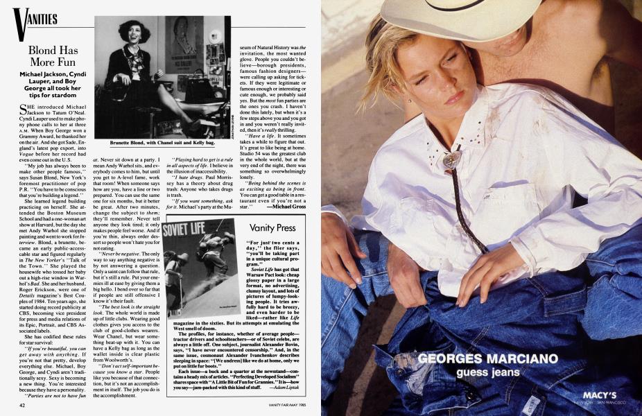 Vanity Press | Vanity Fair | May 1985