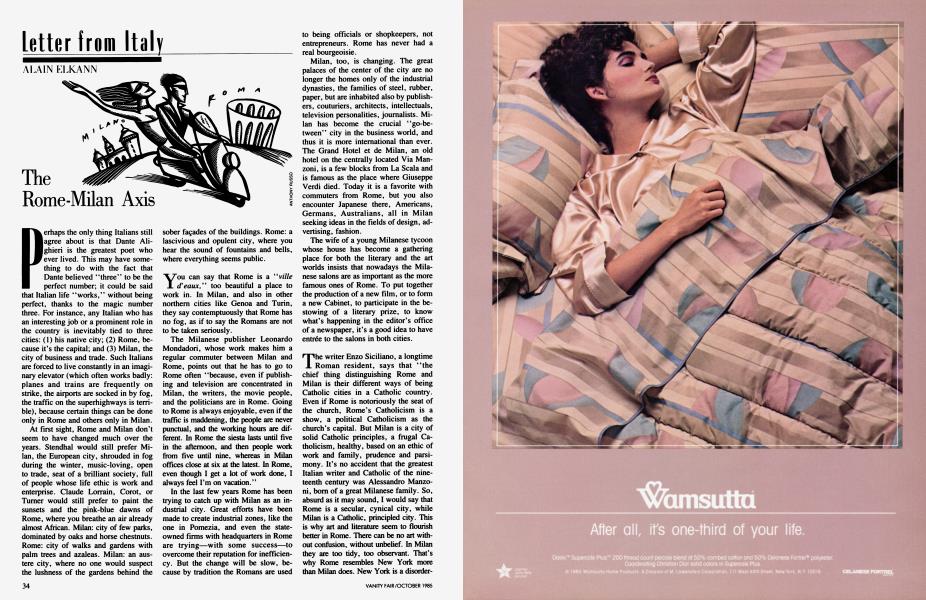 The Rome-Milan Axis | Vanity Fair | October 1985
