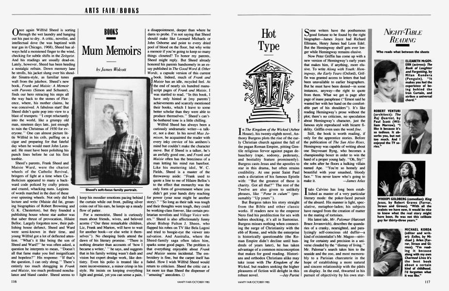 Hot Type | Vanity Fair | October 1985