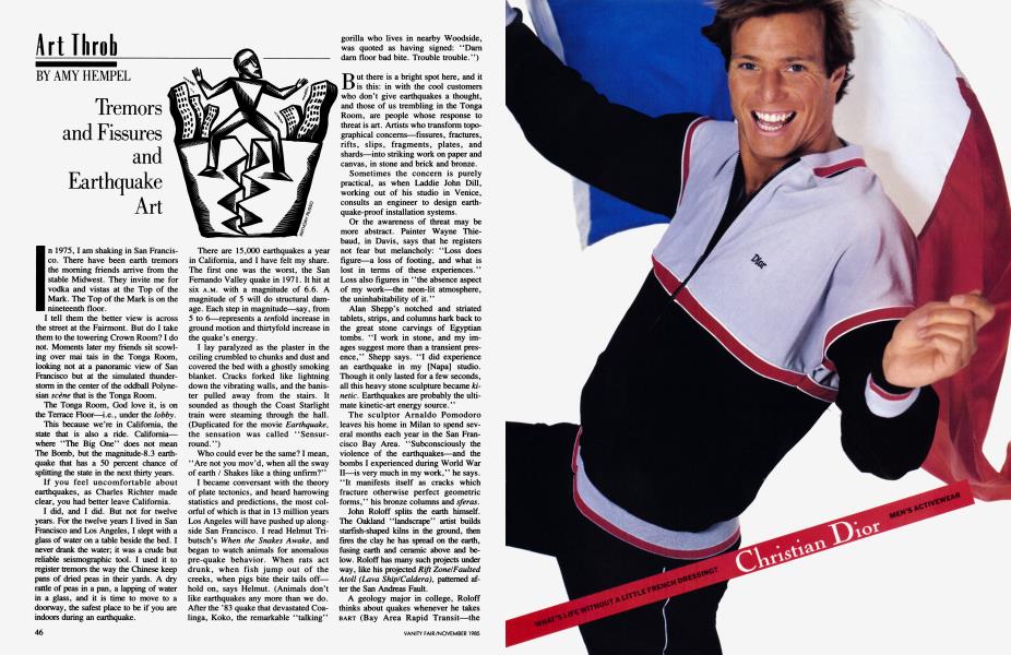 Art Throb | Vanity Fair | November 1985