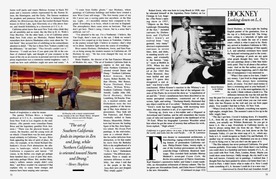 HOCKNEY | Vanity Fair | November 1985