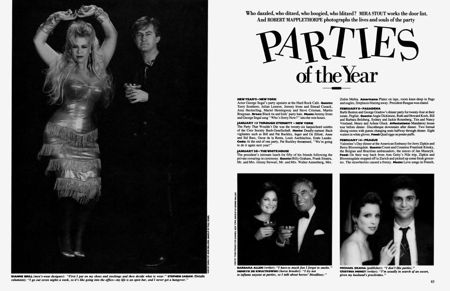 PARTIES of the Year | Vanity Fair | December 1985