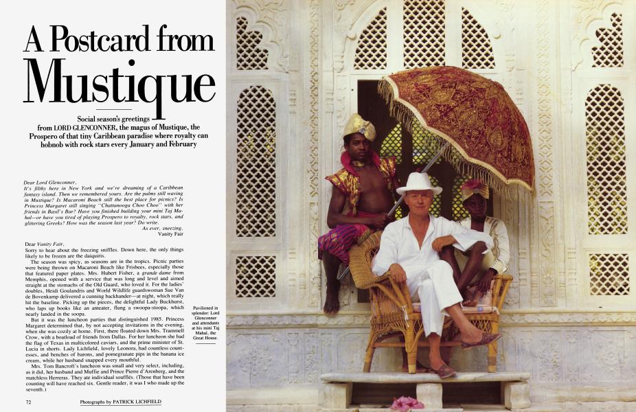 A Postcard from Mustique | Vanity Fair | January 1986