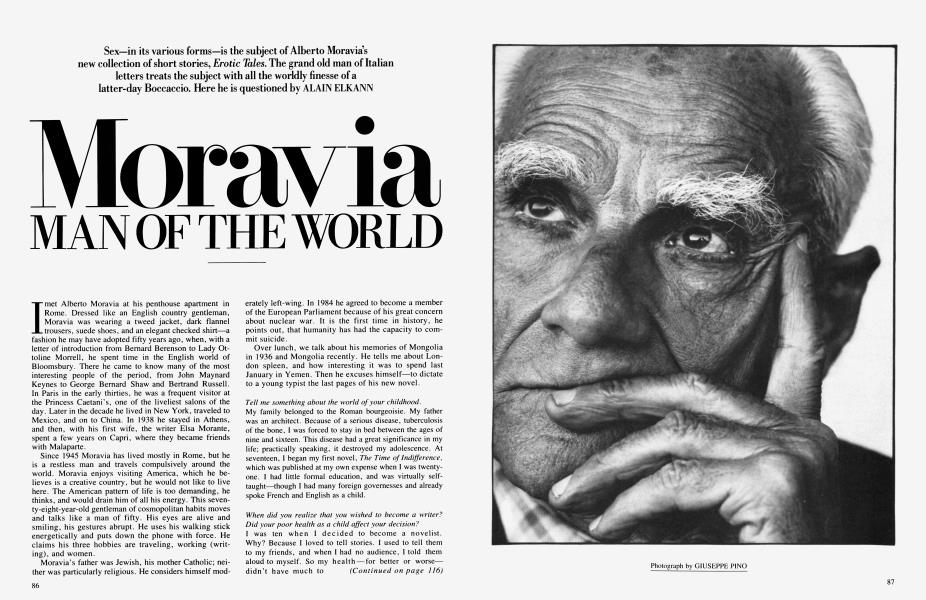 Moravia MAN OF THE WORLD | Vanity Fair | January 1986