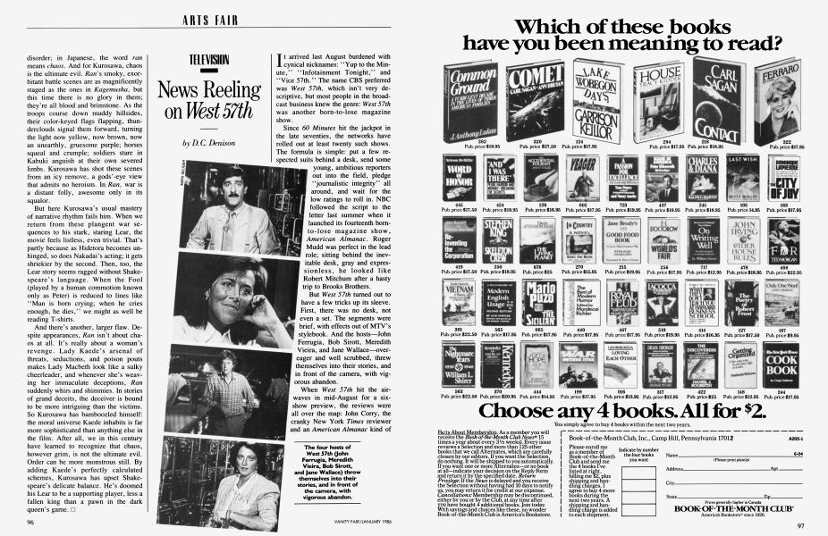 News Reeling on West 57th | Vanity Fair | January 1986