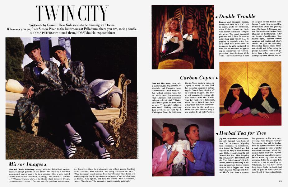 TWIN CITY | Vanity Fair | June 1986