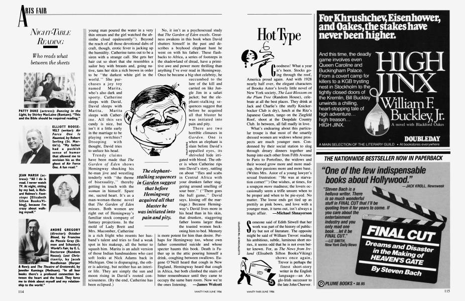 Hot Type | Vanity Fair | June 1986