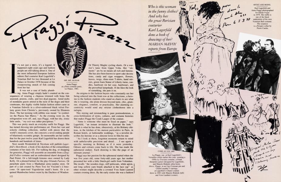 Piaggi Pizazz | Vanity Fair | October 1986
