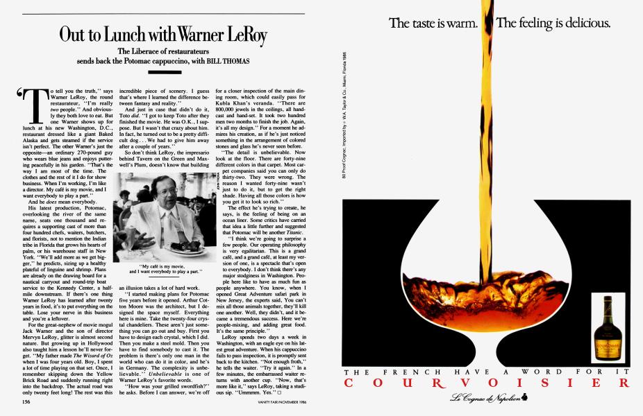 Out to Lunch with Warner LeRoy | Vanity Fair | November 1986