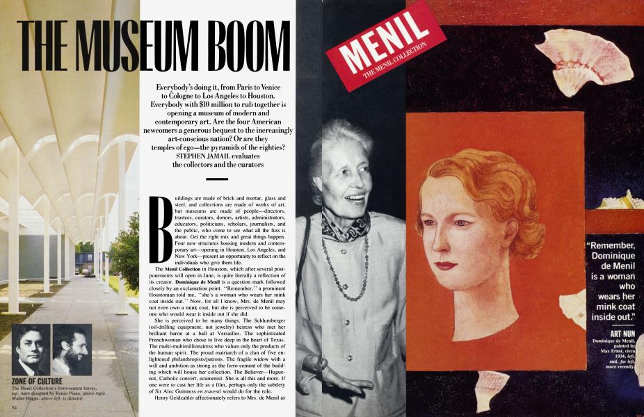 THE MUSEUM BOOM | Vanity Fair | January 1987