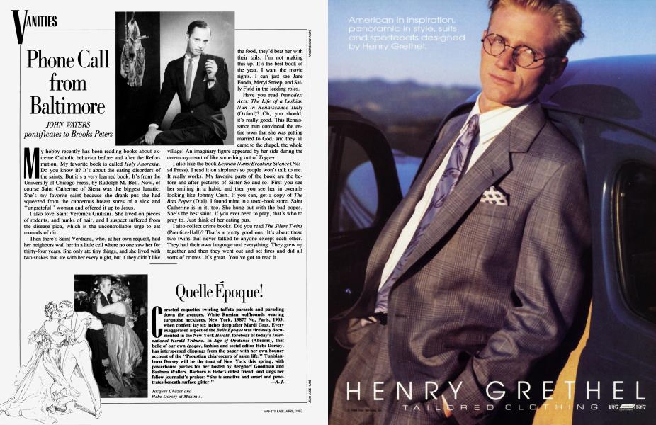 Quelle Époque! | Vanity Fair | April 1987