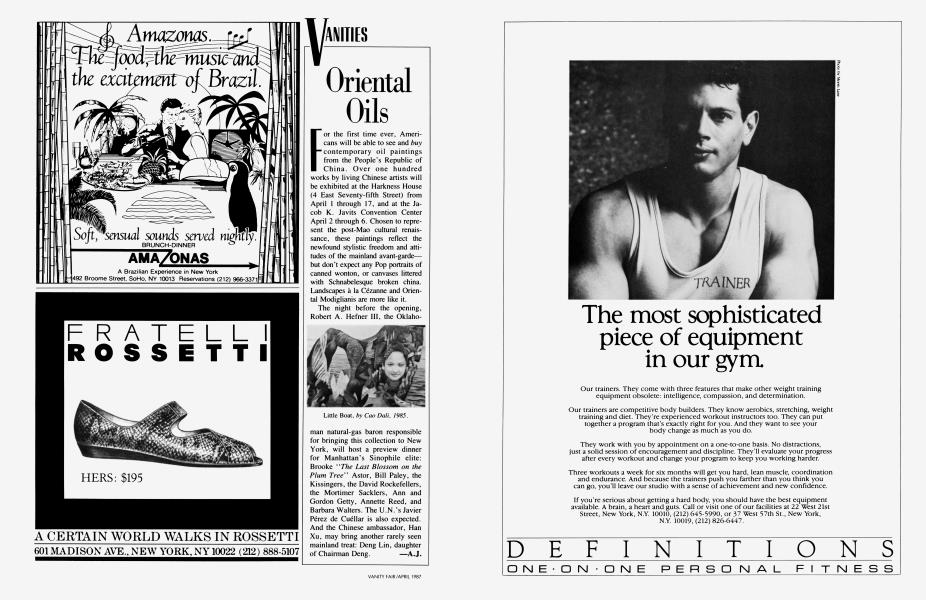 Oriental Oils | Vanity Fair | April 1987