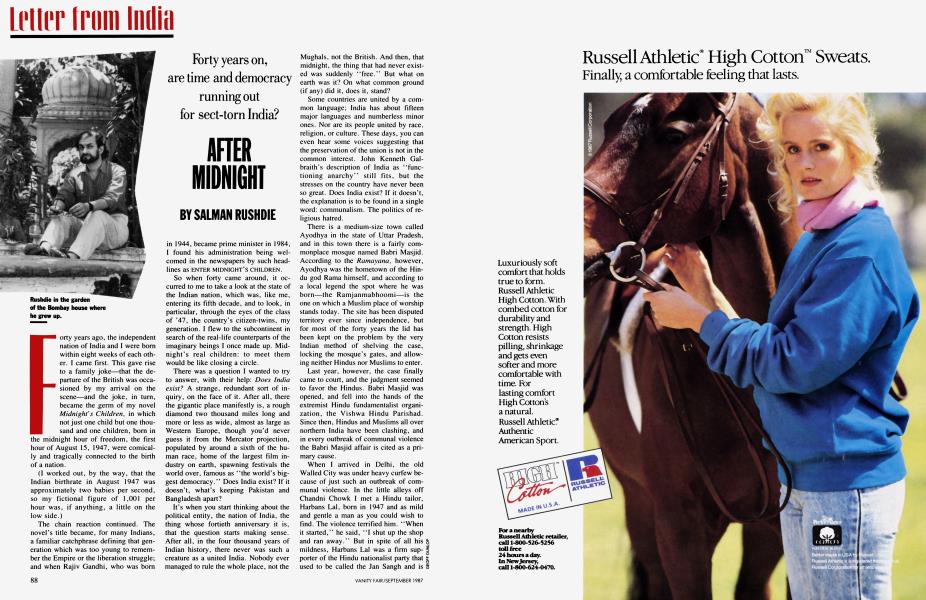 AFTER MIDNIGHT | Vanity Fair | September 1987