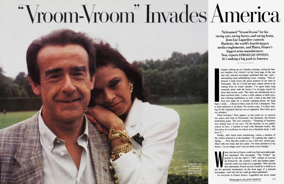 "Vroom-Vroom" Invades America | Vanity Fair | November 1988