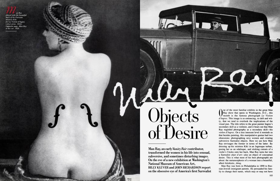 Man Ray Objects of Desire | Vanity Fair | December 1988