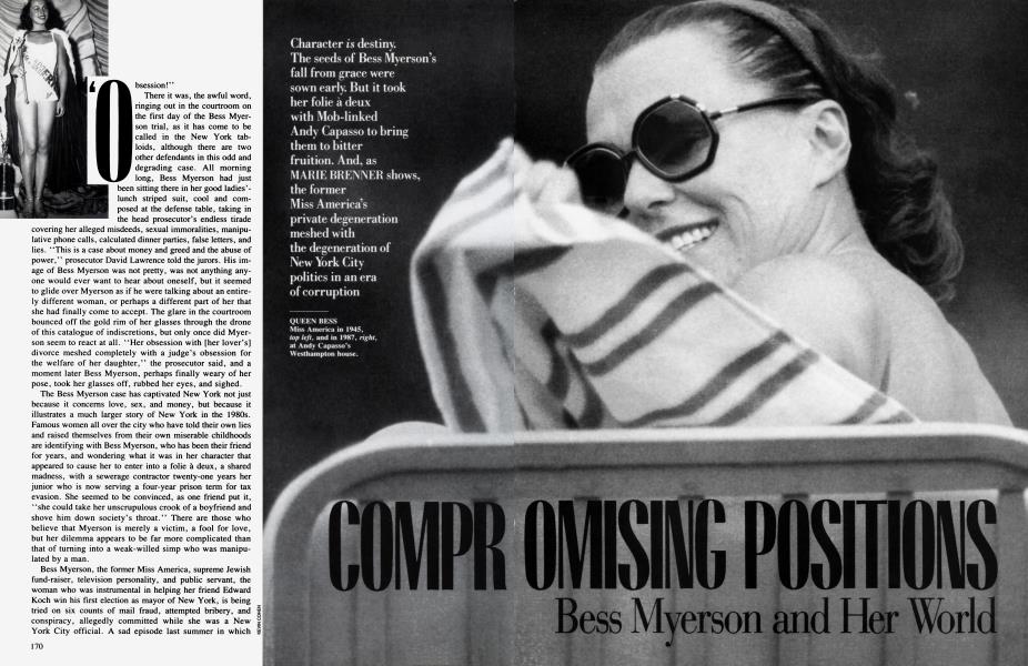 COMPROMISING POSITIONS Bess Myerson and Her World | Vanity Fair | December 1988