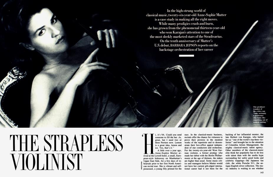 THE STRAPLESS VIOLINIST | Vanity Fair | February 1990