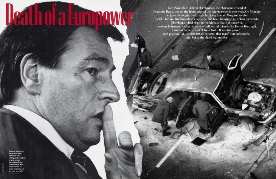 Death of a Europower | Vanity Fair | March 1990