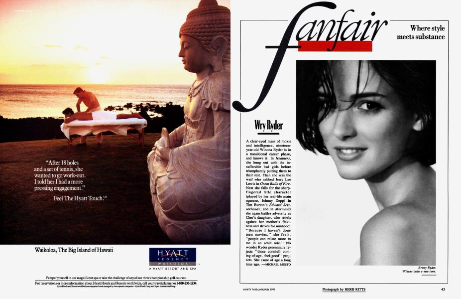 Wry Ryder | Vanity Fair | January 1991