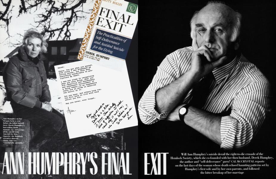 ANN HUMPHRRY'S FINAL EXIT | Vanity Fair | January 1992