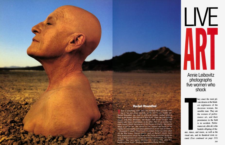 LIVE ART | Vanity Fair | April 1992