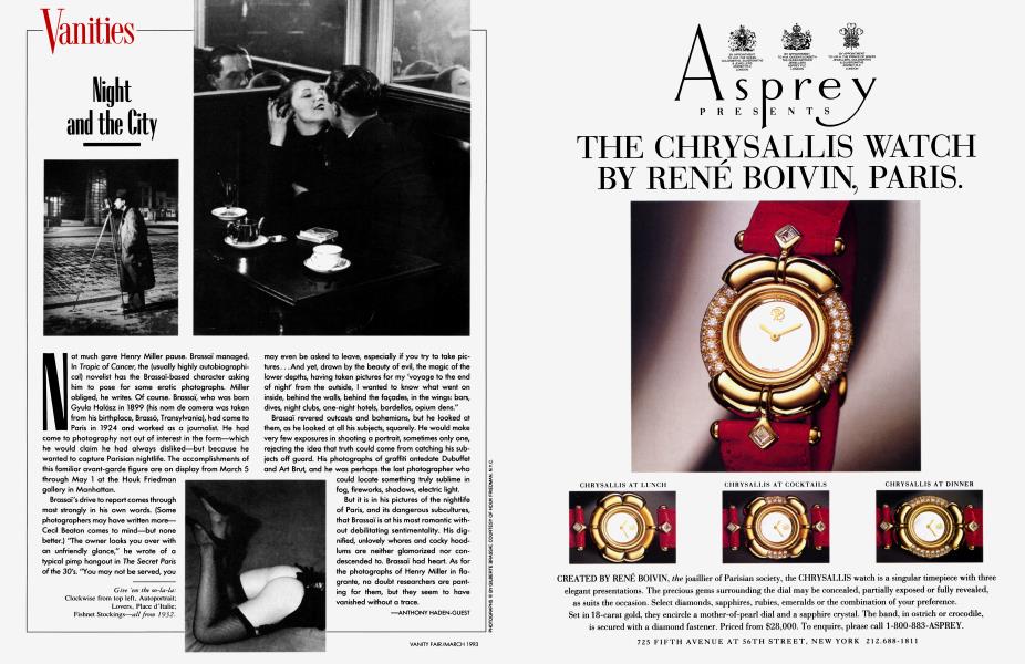 Night and the City | Vanity Fair | March 1993