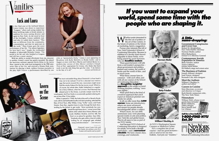 Luck and Laura | Vanity Fair | August 1994