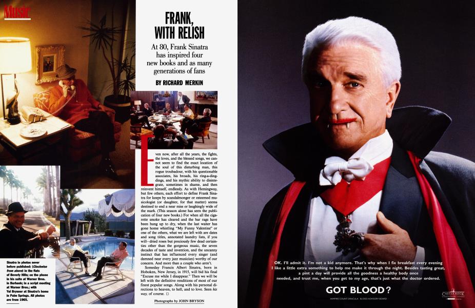 FRANK, WITH RELISH | Vanity Fair | January 1996