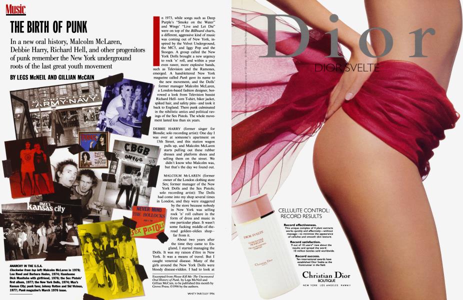 THE BIRTH OF PUNK | Vanity Fair | July 1996