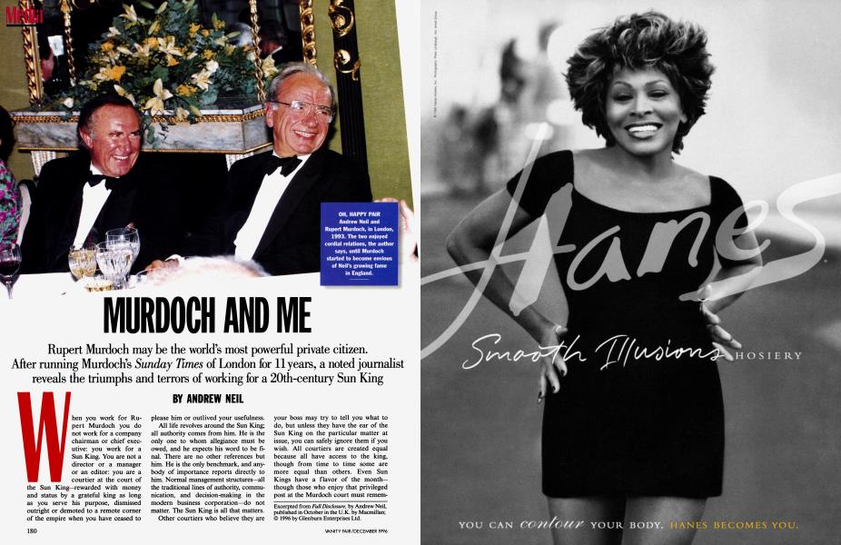 MURDOCH AND ME | Vanity Fair | December 1996