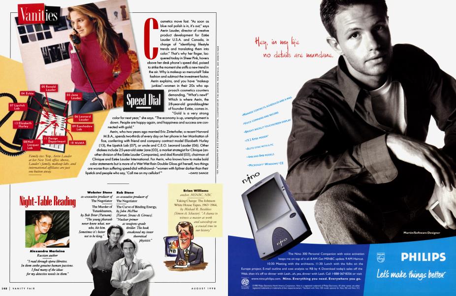 Speed Dial | Vanity Fair | August 1998