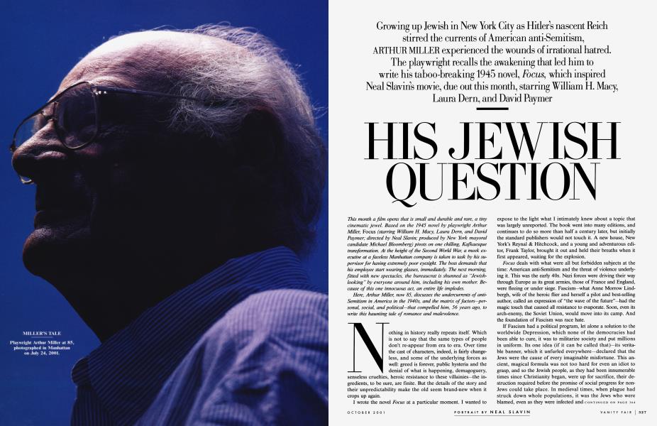 HIS JEWISH QUESTION | Vanity Fair | October 2001