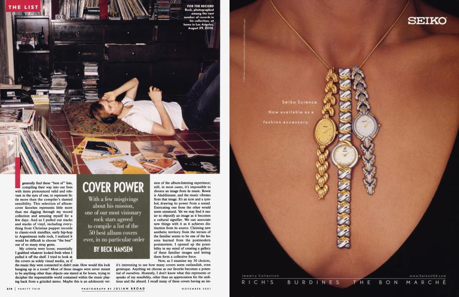 COVER POWER | Vanity Fair | November 2001