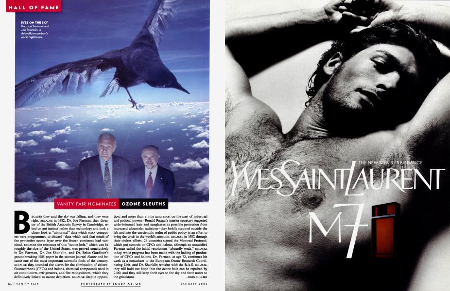 VANITY FAIR NOMINATES OZONE SLEUTHS | Vanity Fair | January 2003