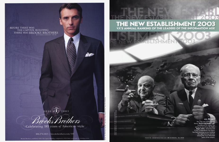 THE NEW ESTABLISHMENT 2003 | Vanity Fair | October 2003