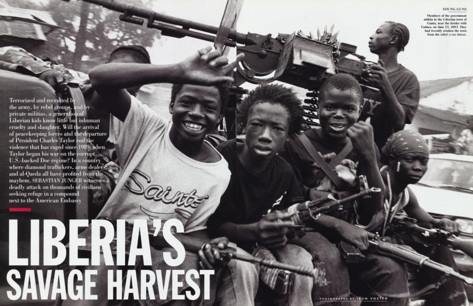 LIBERIA'S SAVAGE HARVEST | Vanity Fair | October 2003