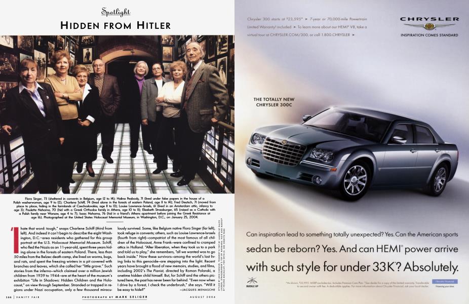 HIDDEN FROM HITLER | Vanity Fair | August 2004